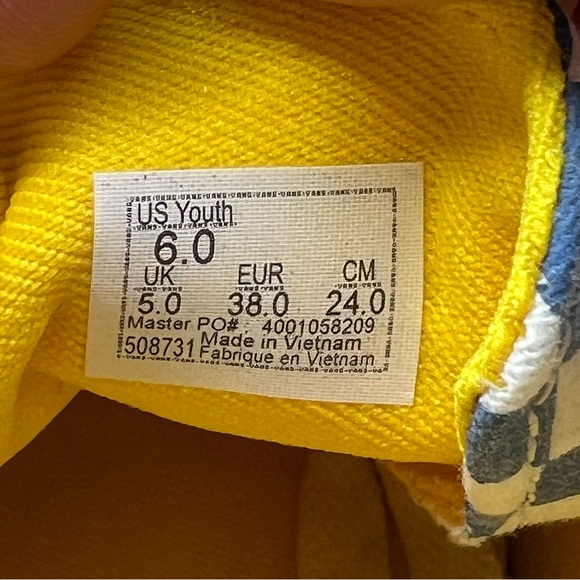 Vans Old Skool Red/ Blue/ Yellow Checkerboard Sz 6Y/Women’s Size 7.5 Skate Shoes - Picture 10 of 10